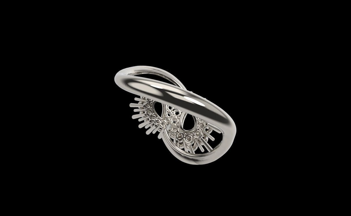 Ring two pears 3D print model_16