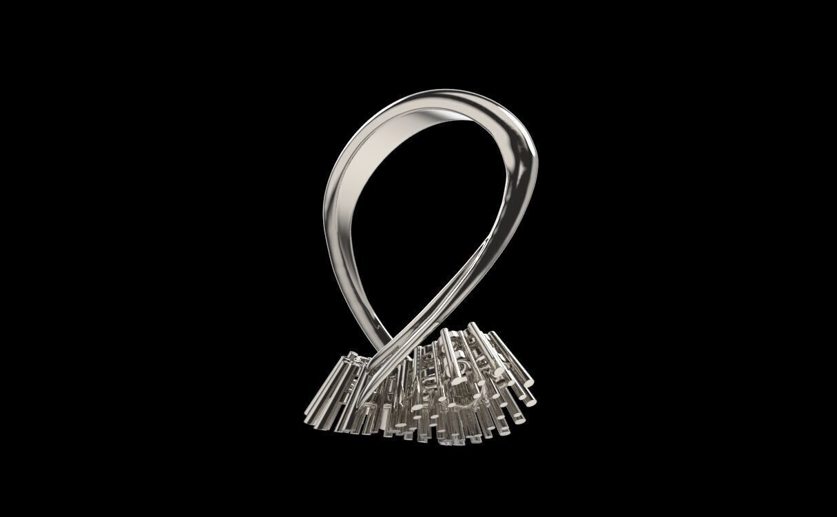 Ring two pears 3D print model_11