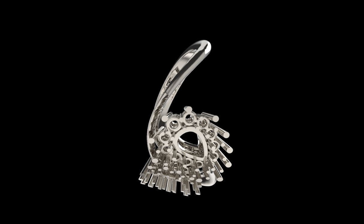 Ring two pears 3D print model_10