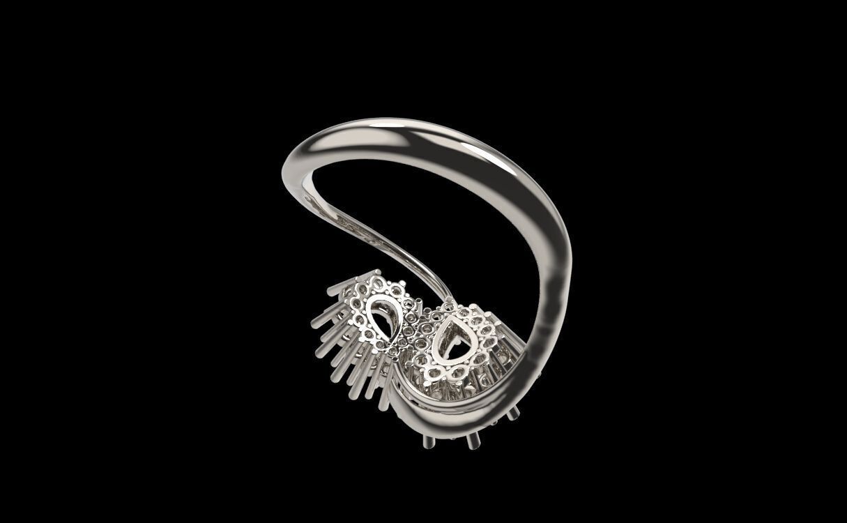 Ring two pears 3D print model_14