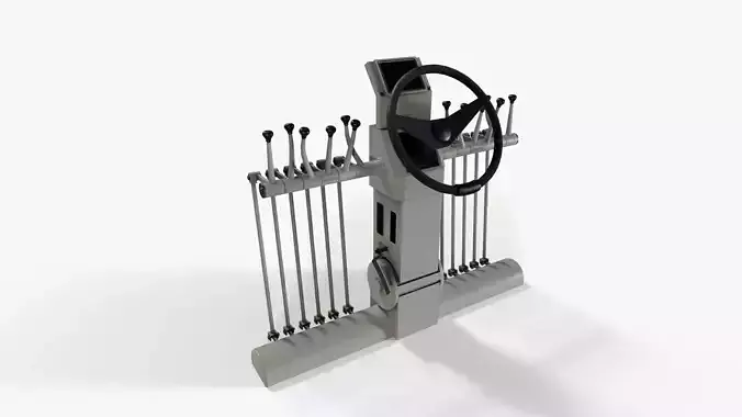 Grader staring setup Low-poly 3D model