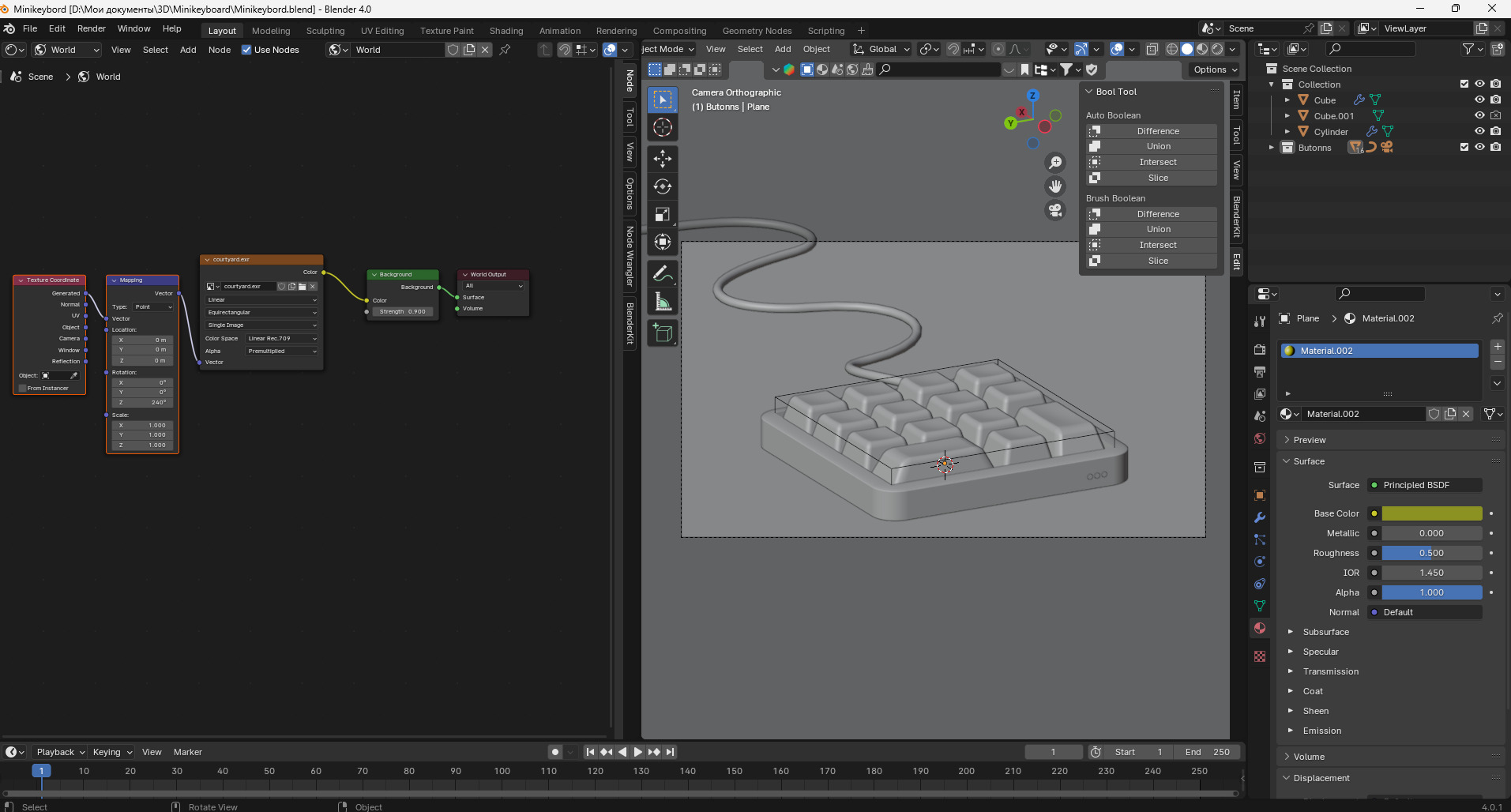 Mini keyboard VR AR low-poly 3d model Low-poly 3D model_7