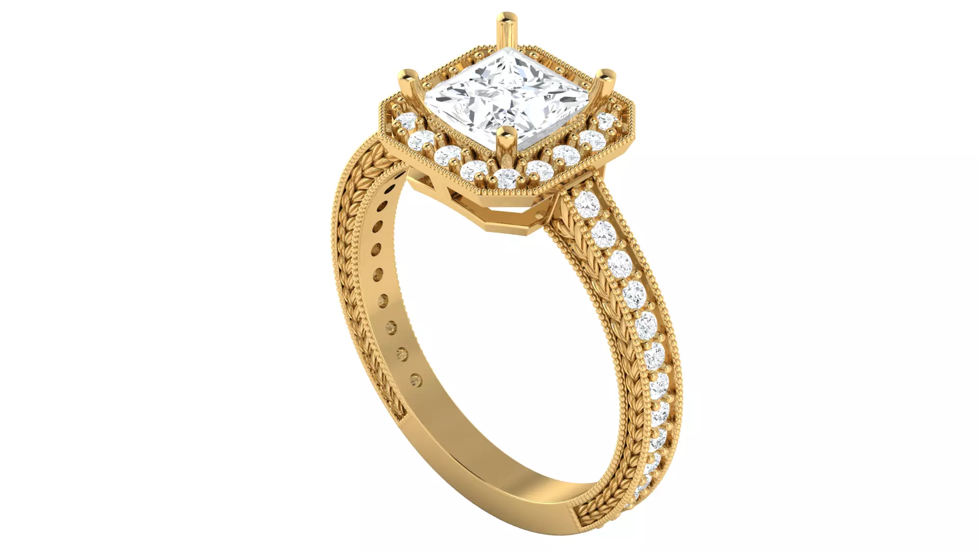 Women Ring 3dm STL OBJ FBX Details 3D print model