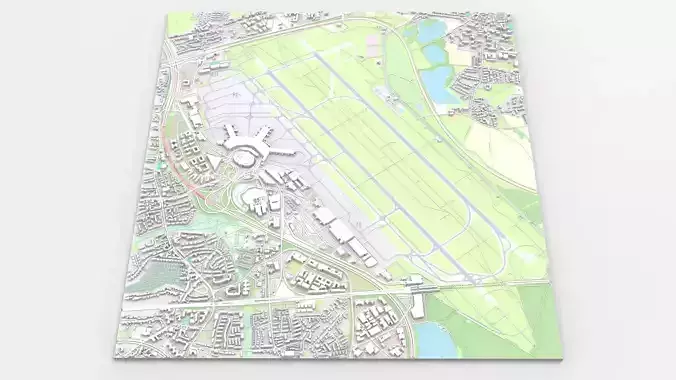 Dusseldorf Airport Germany 3D model