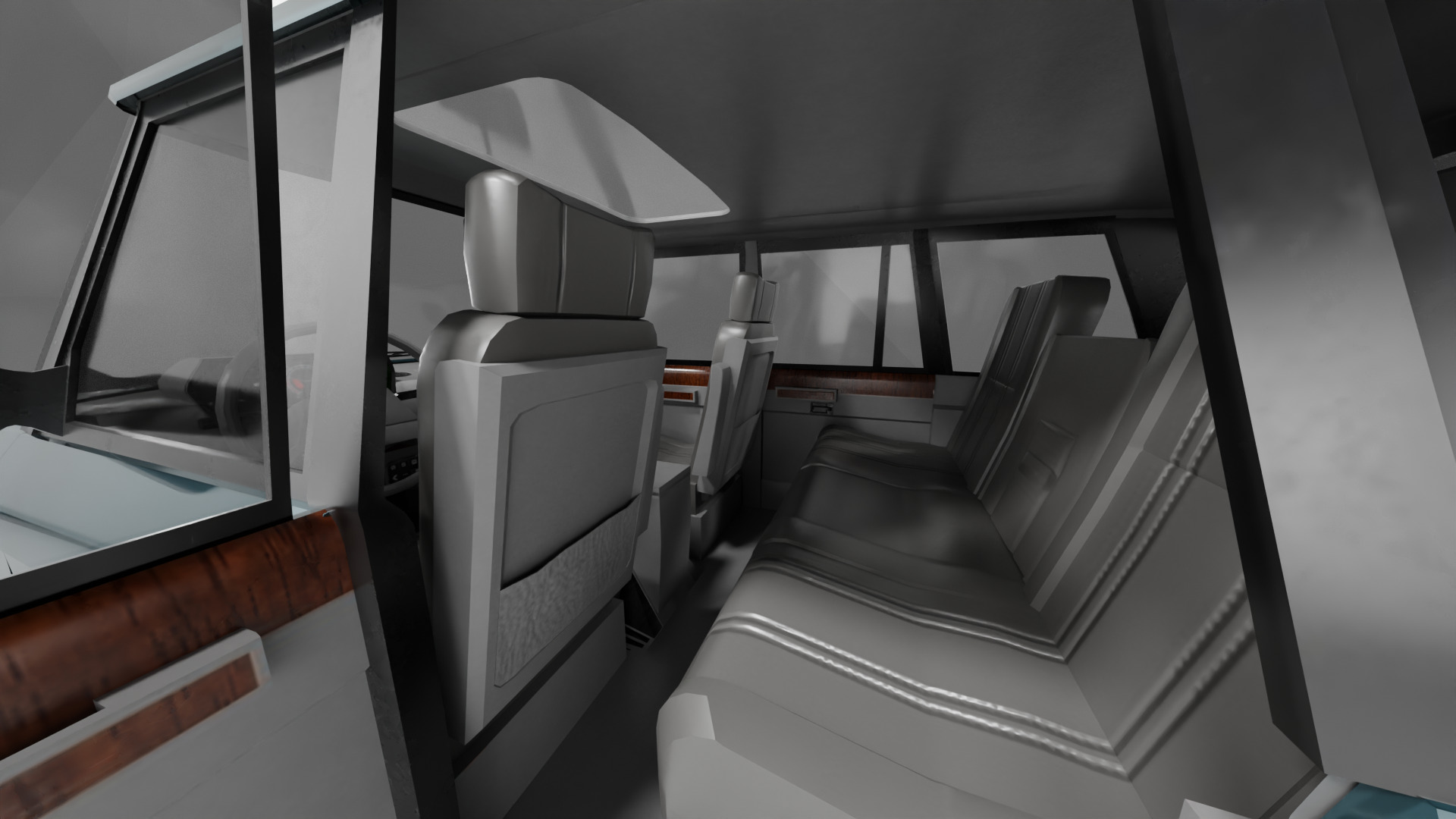 Range Rover Classic With Interior Low-poly 3D model_7