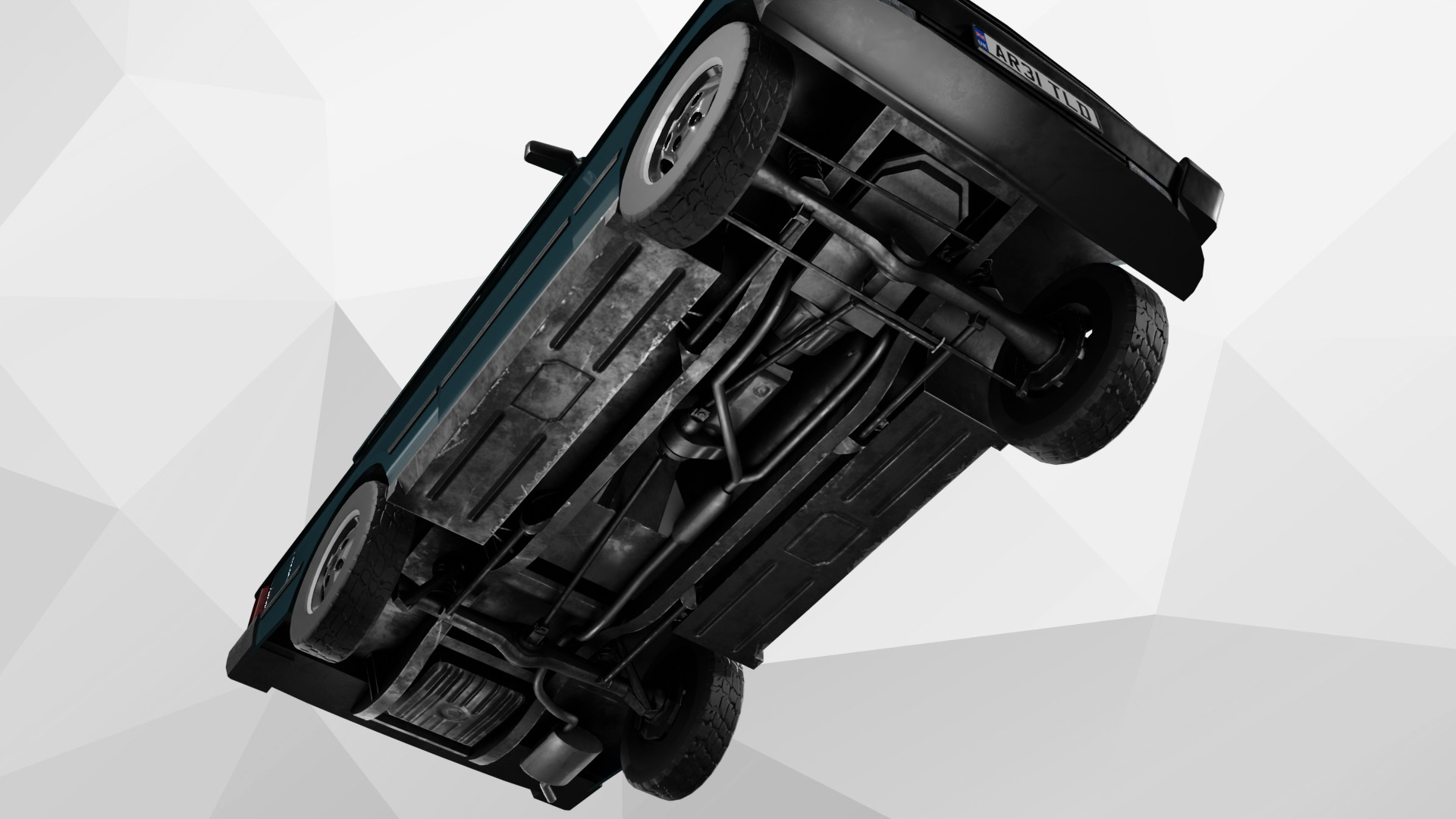 Range Rover Classic With Interior Low-poly 3D model_6