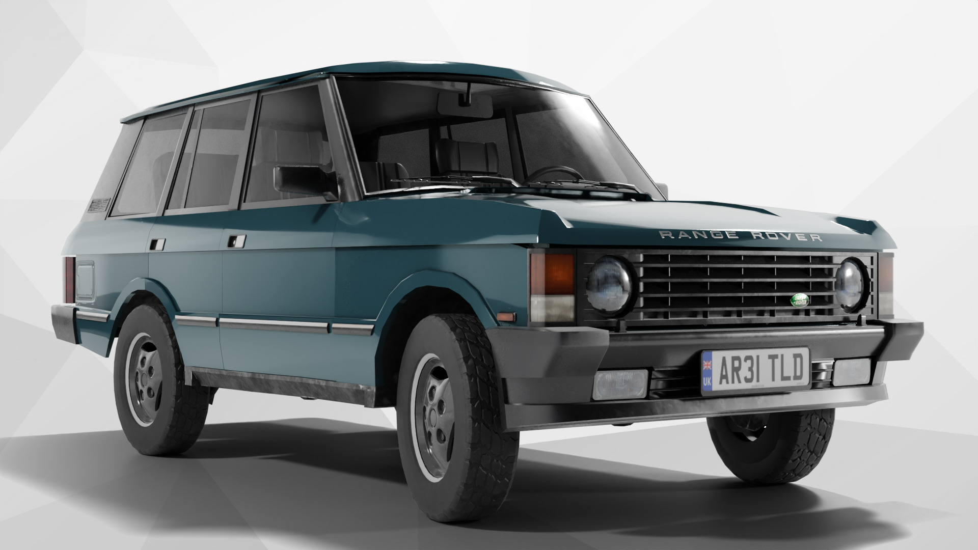 Range Rover Classic With Interior Low-poly 3D model_1