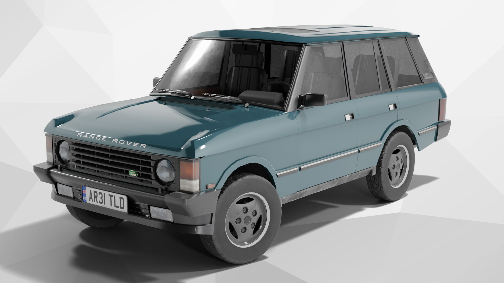 Range Rover Classic With Interior Low-poly 3D model_9