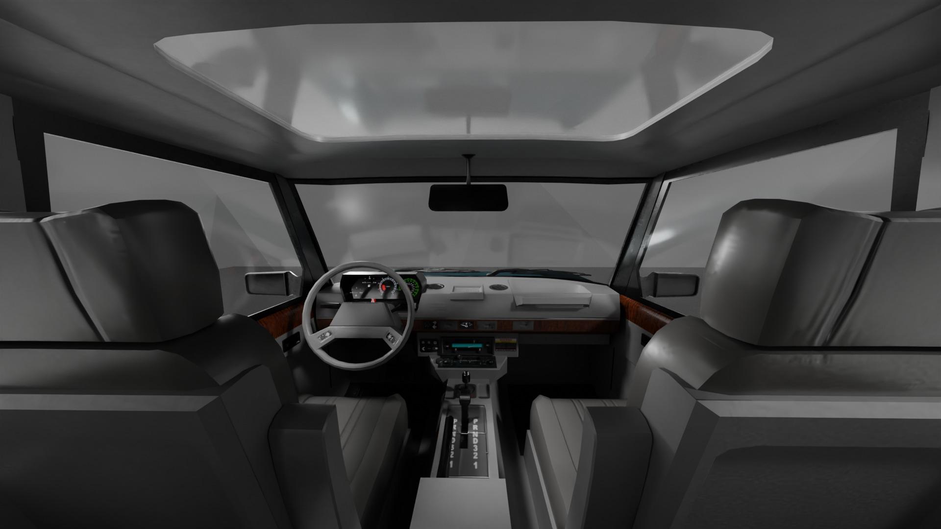 Range Rover Classic With Interior Low-poly 3D model_3