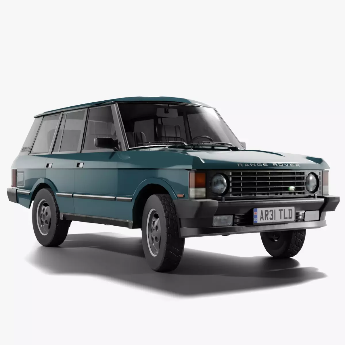 Range Rover Classic With Interior Low-poly 3D model_0