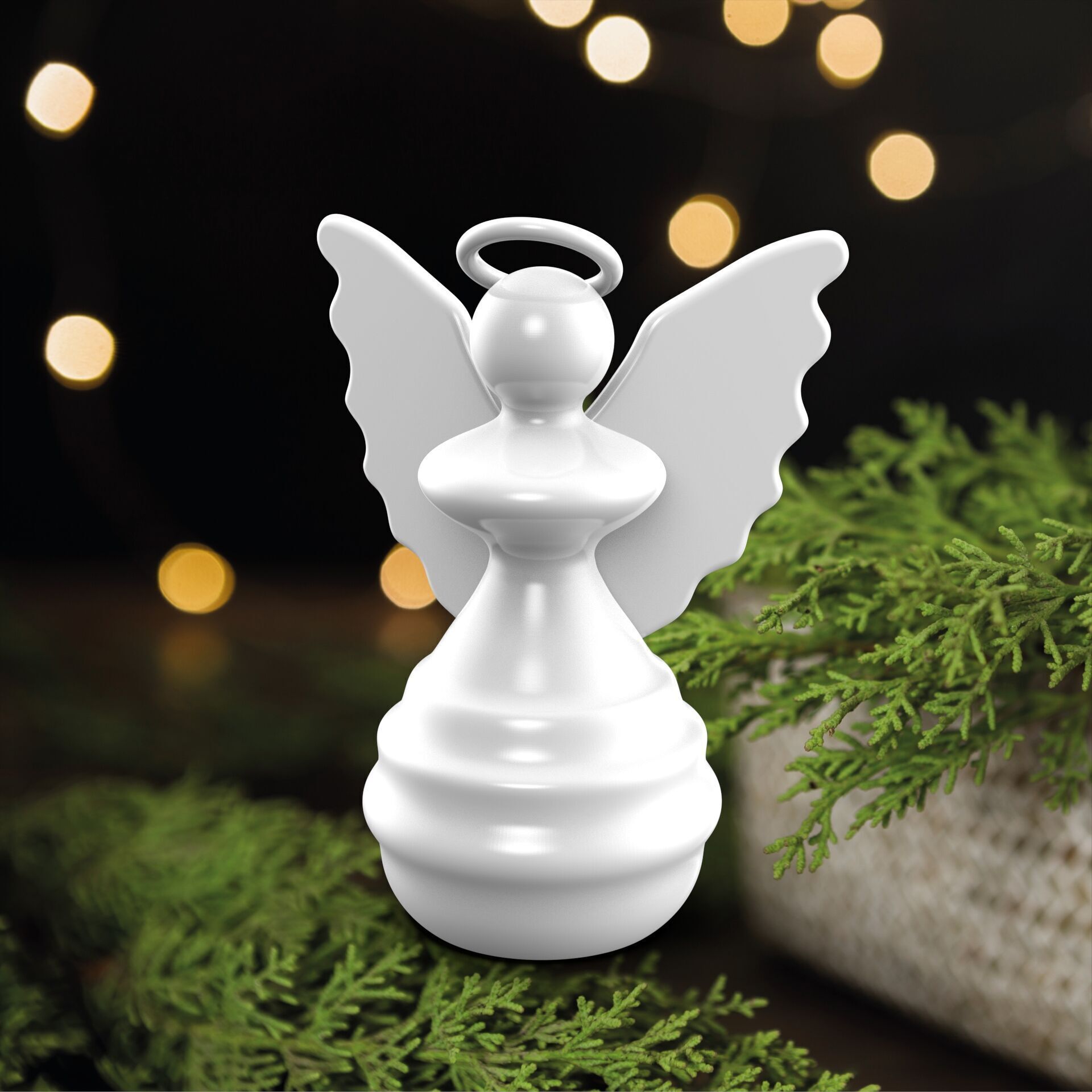Angel Christmas Ornament - 3D Christmas Decor 3D print model_5