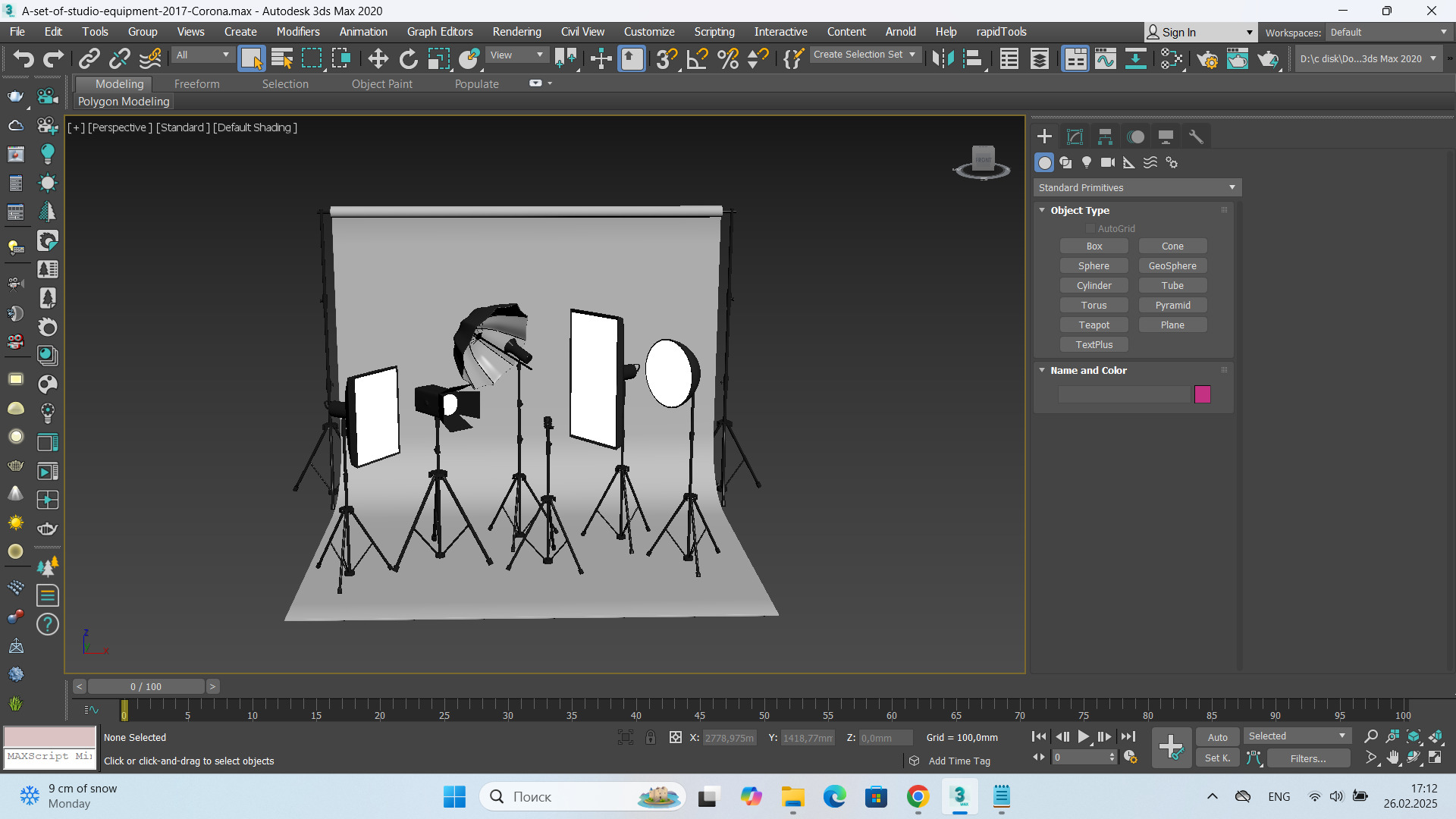  A set of studio equipment 3D model_9