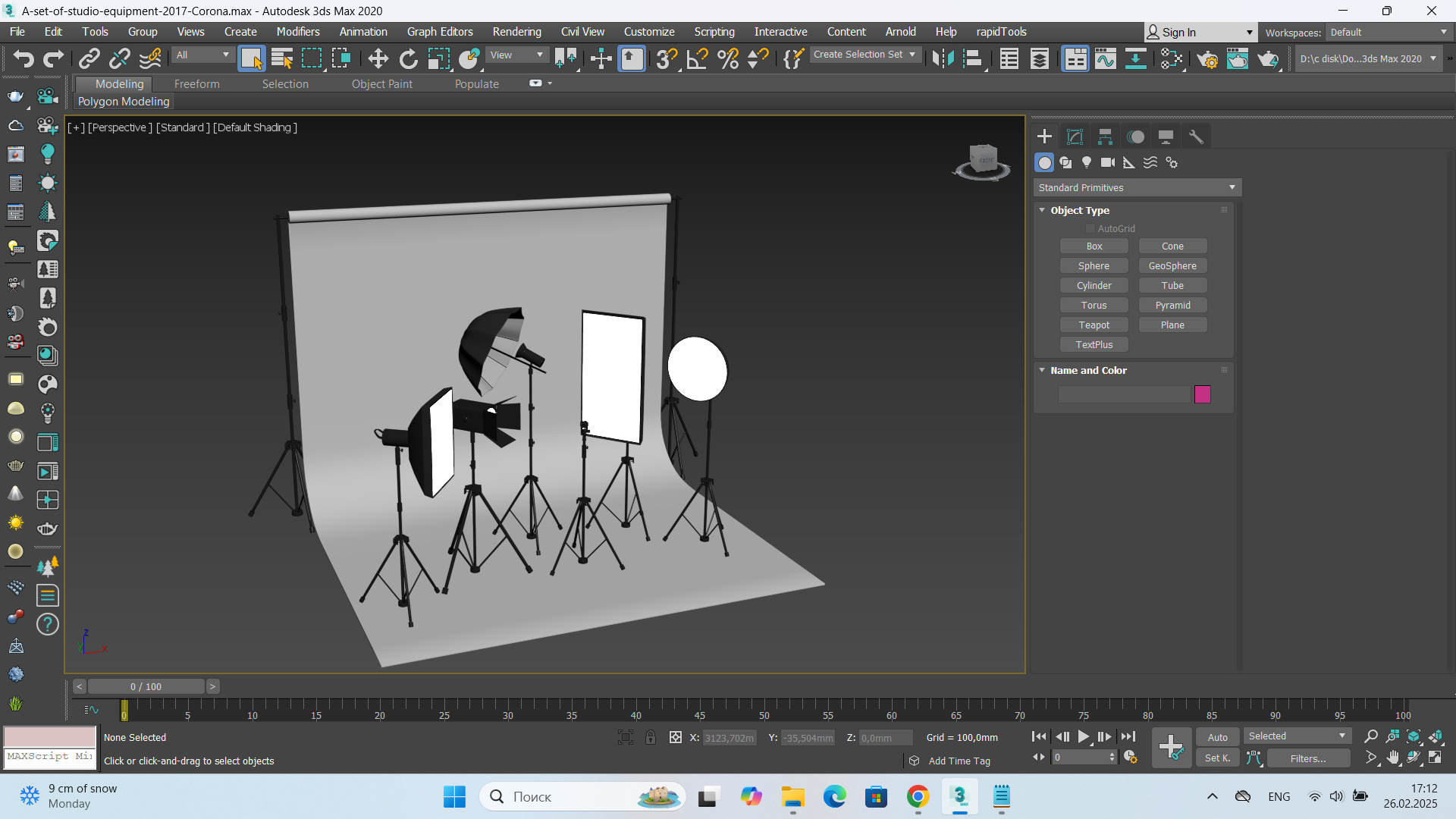  A set of studio equipment 3D model_8