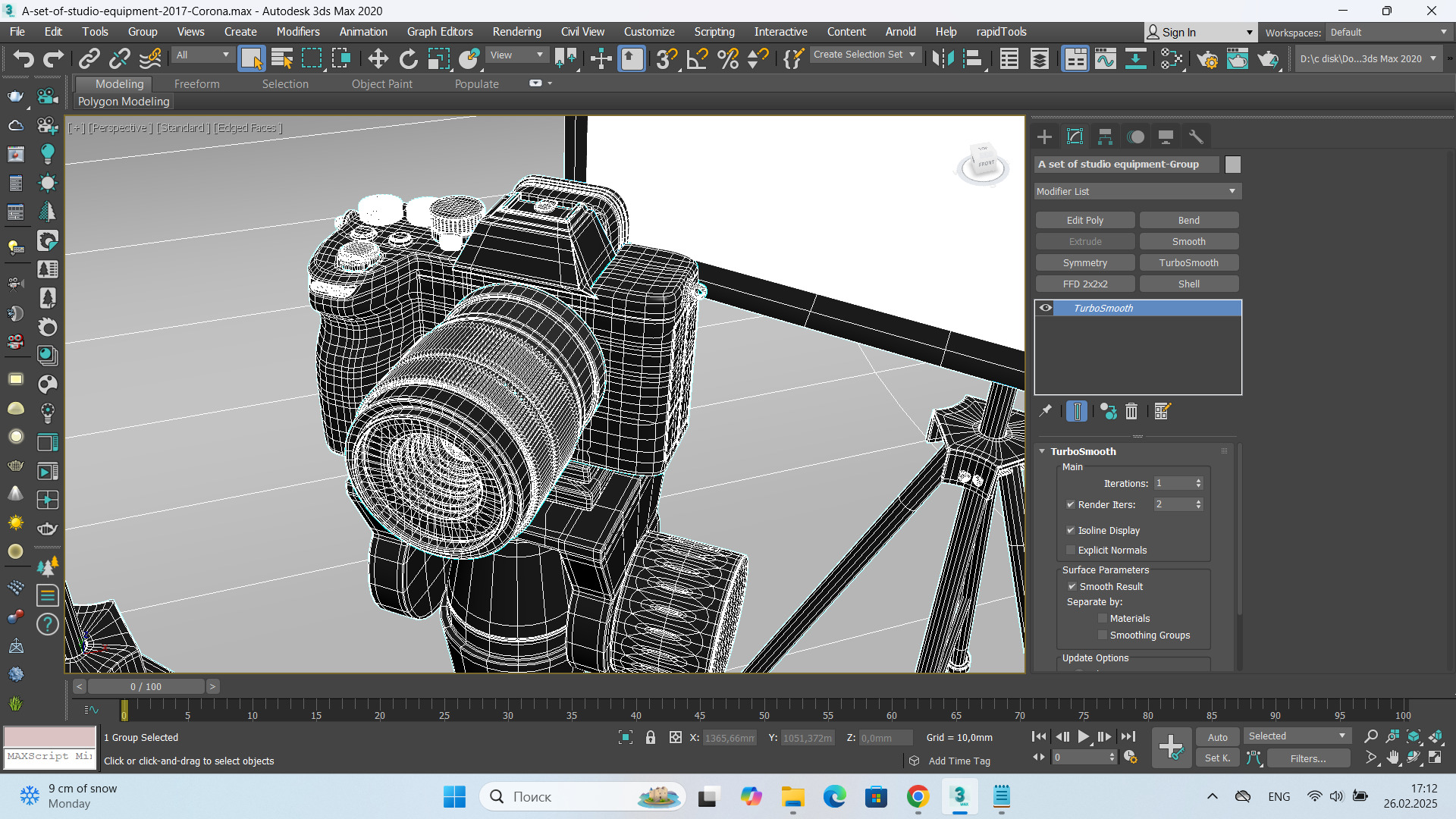  A set of studio equipment 3D model_7