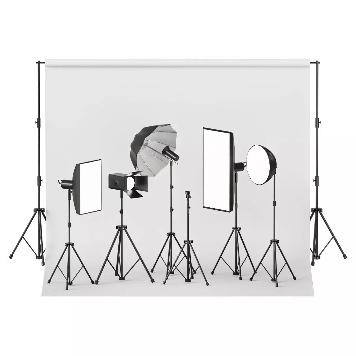  A set of studio equipment 3D model_0