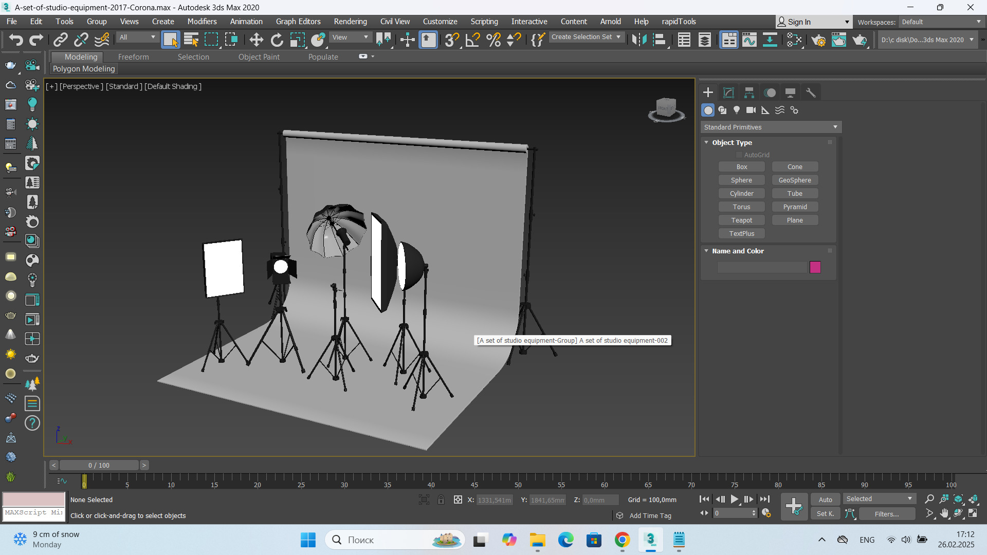  A set of studio equipment 3D model_5