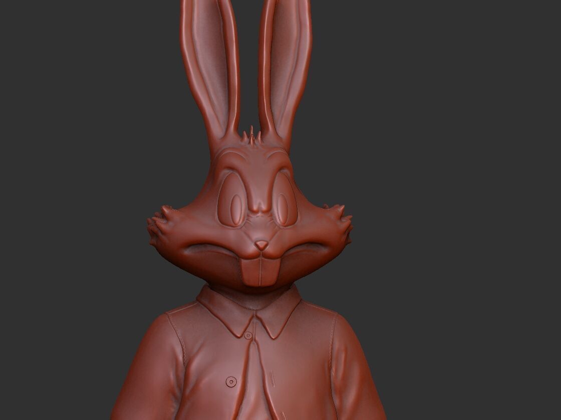 Bugs Bunny Urban Style  STL  3MF  -3d printer 3D print model_11