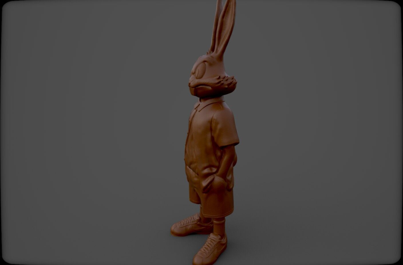 Bugs Bunny Urban Style  STL  3MF  -3d printer 3D print model_5