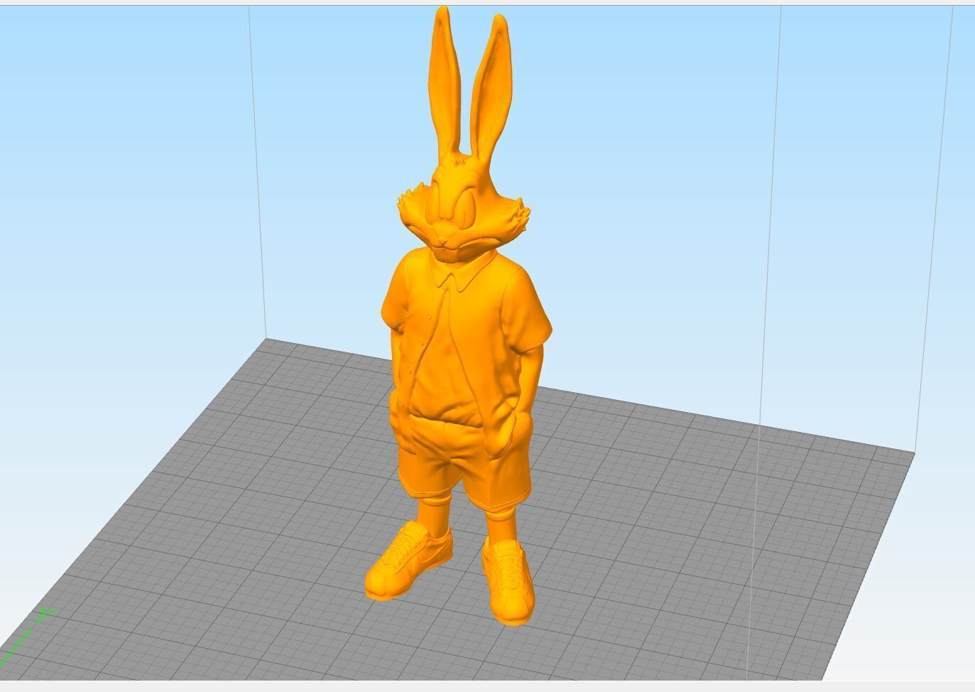 Bugs Bunny Urban Style  STL  3MF  -3d printer 3D print model_13