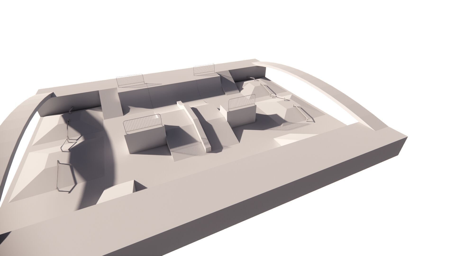 Skatepark-Skate Park PACK 3D model_4