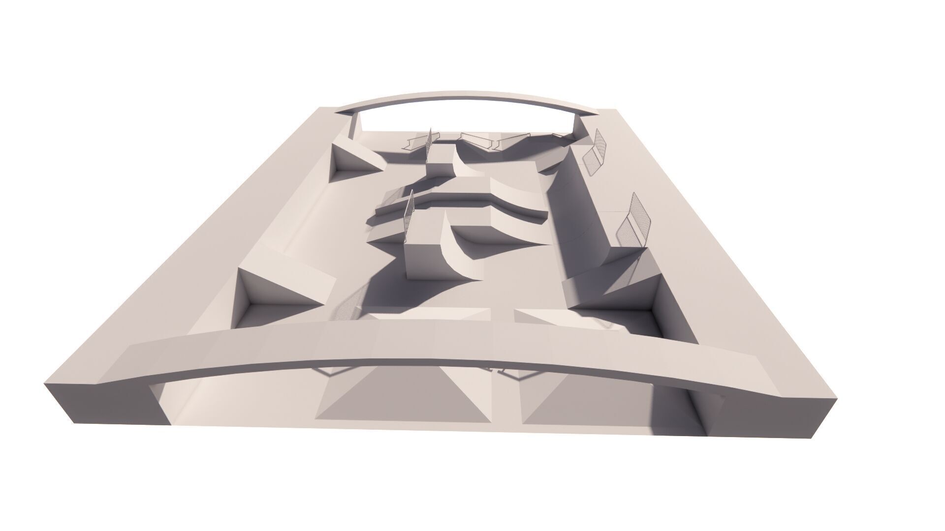 Skatepark-Skate Park PACK 3D model_2