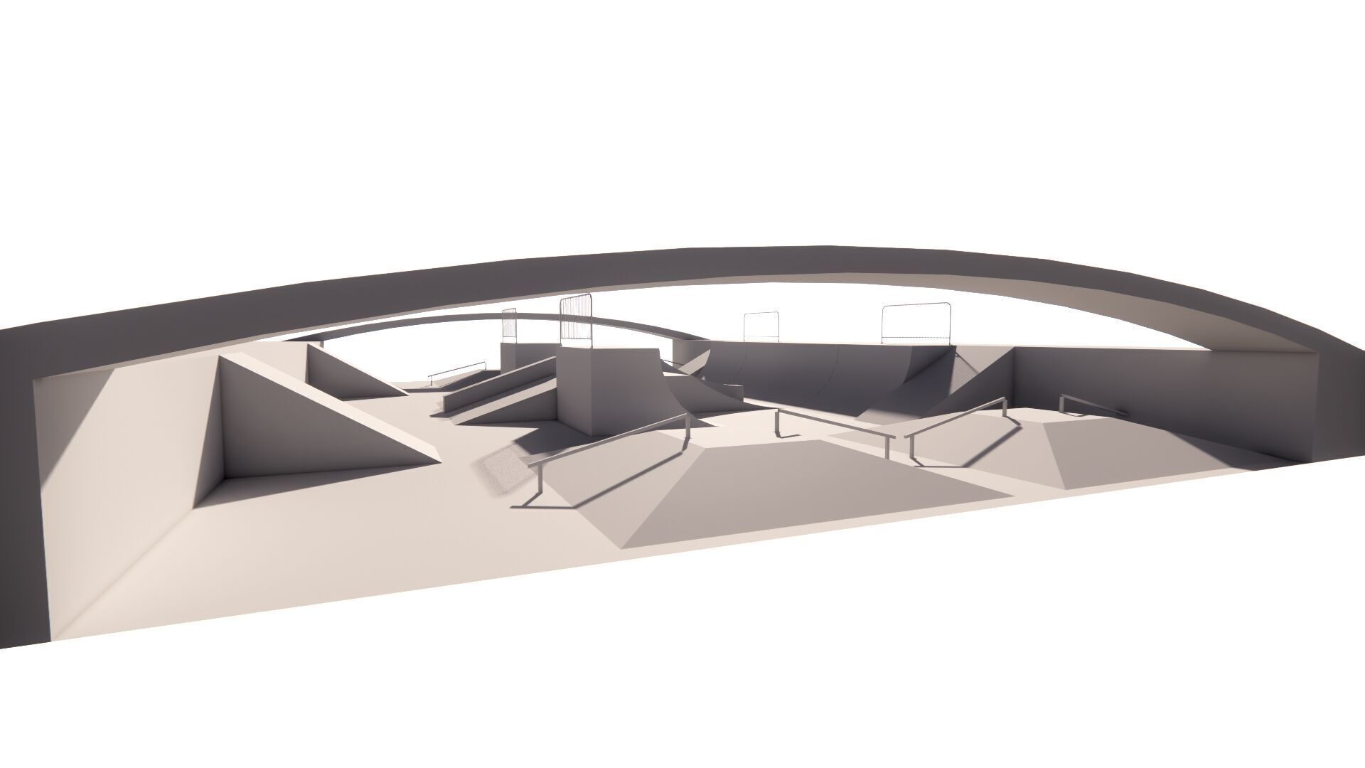 Skatepark-Skate Park PACK 3D model_3