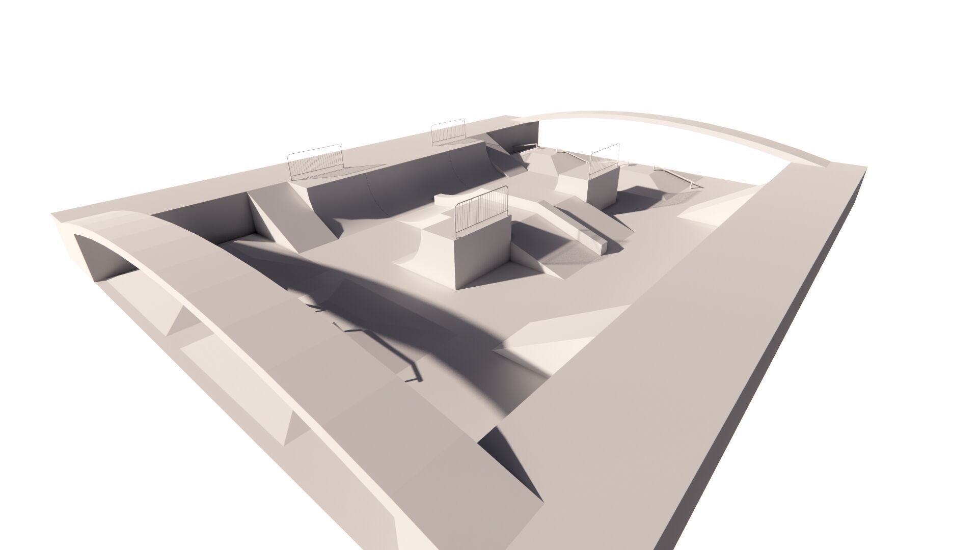 Skatepark-Skate Park PACK 3D model_7