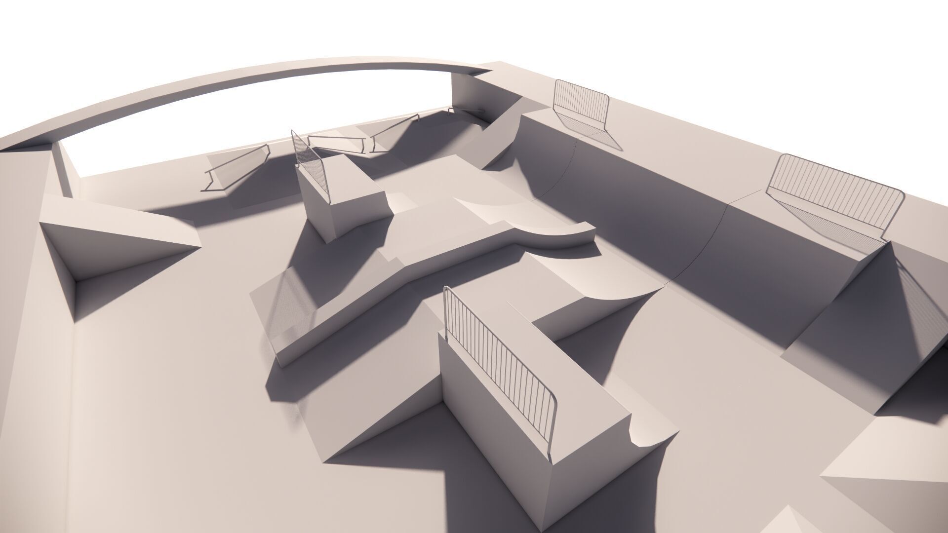 Skatepark-Skate Park PACK 3D model_12