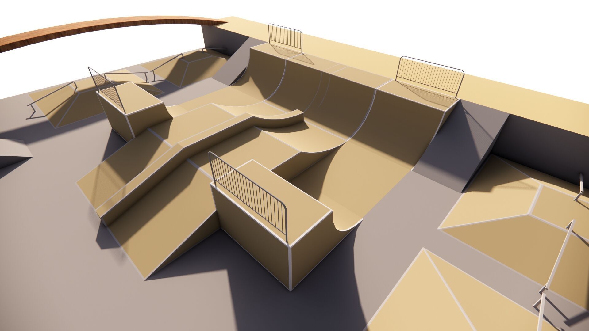 Skatepark-Skate Park PACK 3D model_13