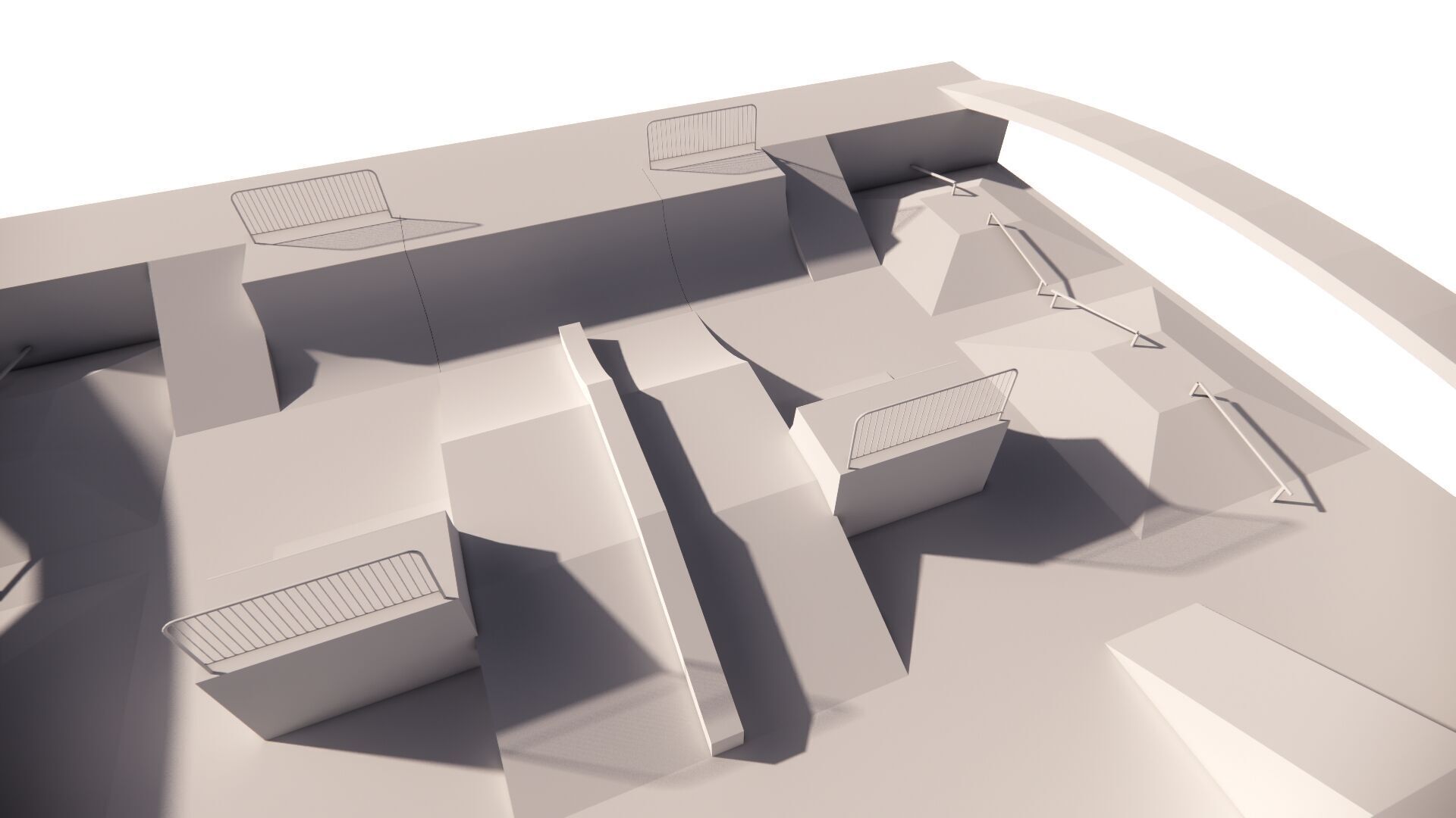 Skatepark-Skate Park PACK 3D model_10