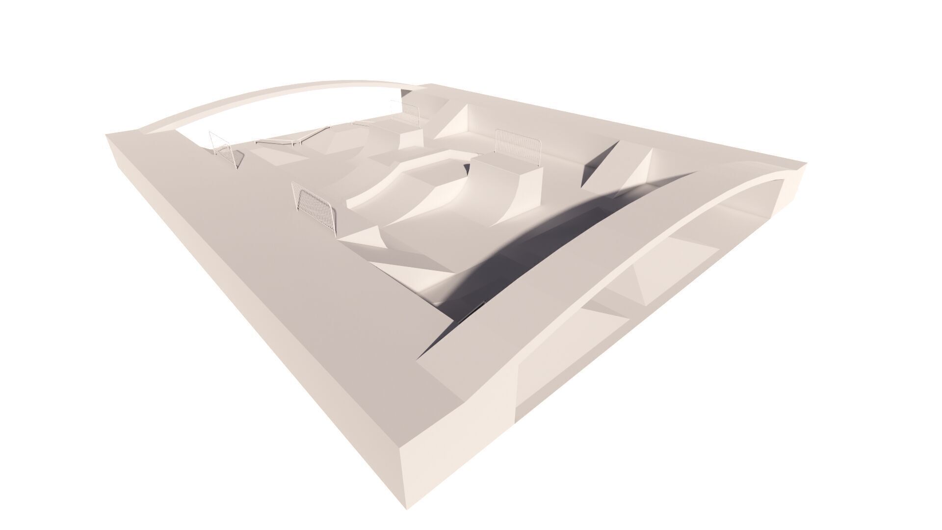 Skatepark-Skate Park PACK 3D model_8
