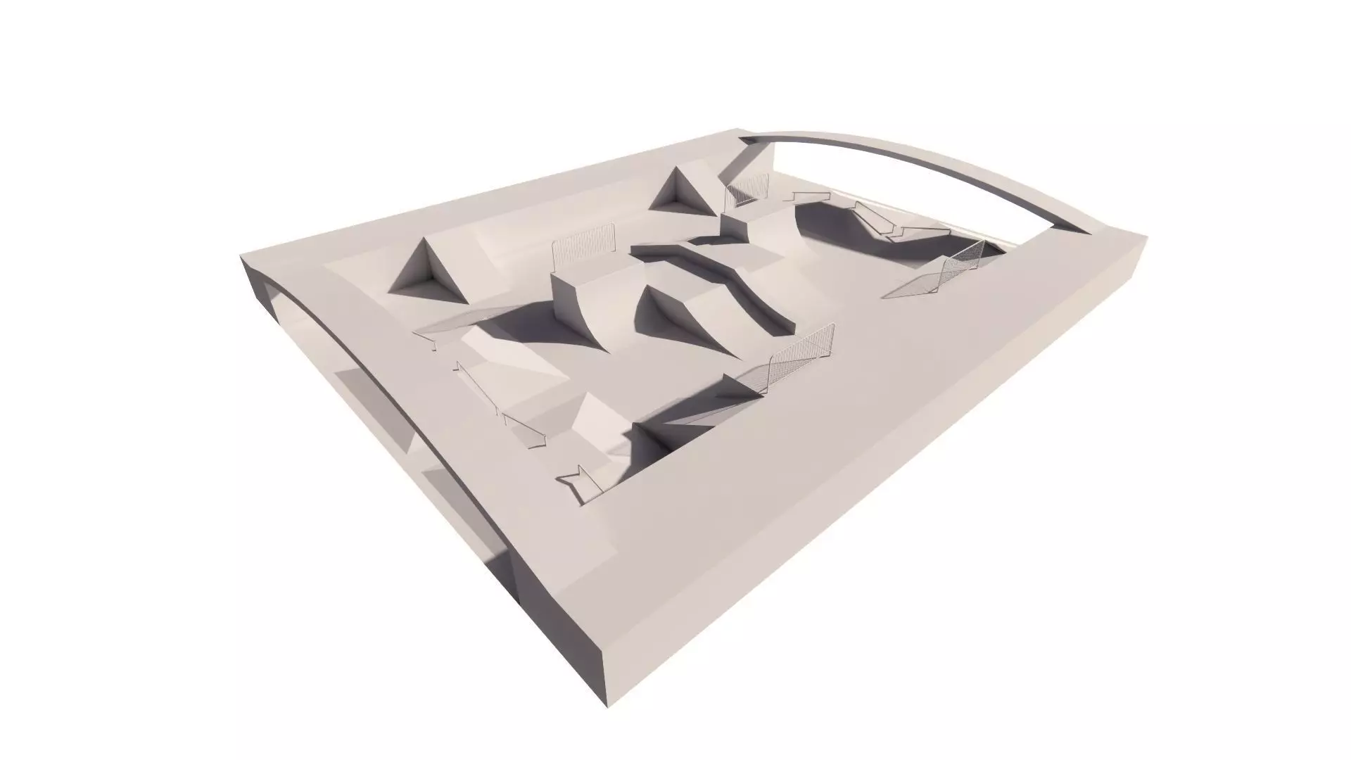 Skatepark-Skate Park PACK 3D model_0