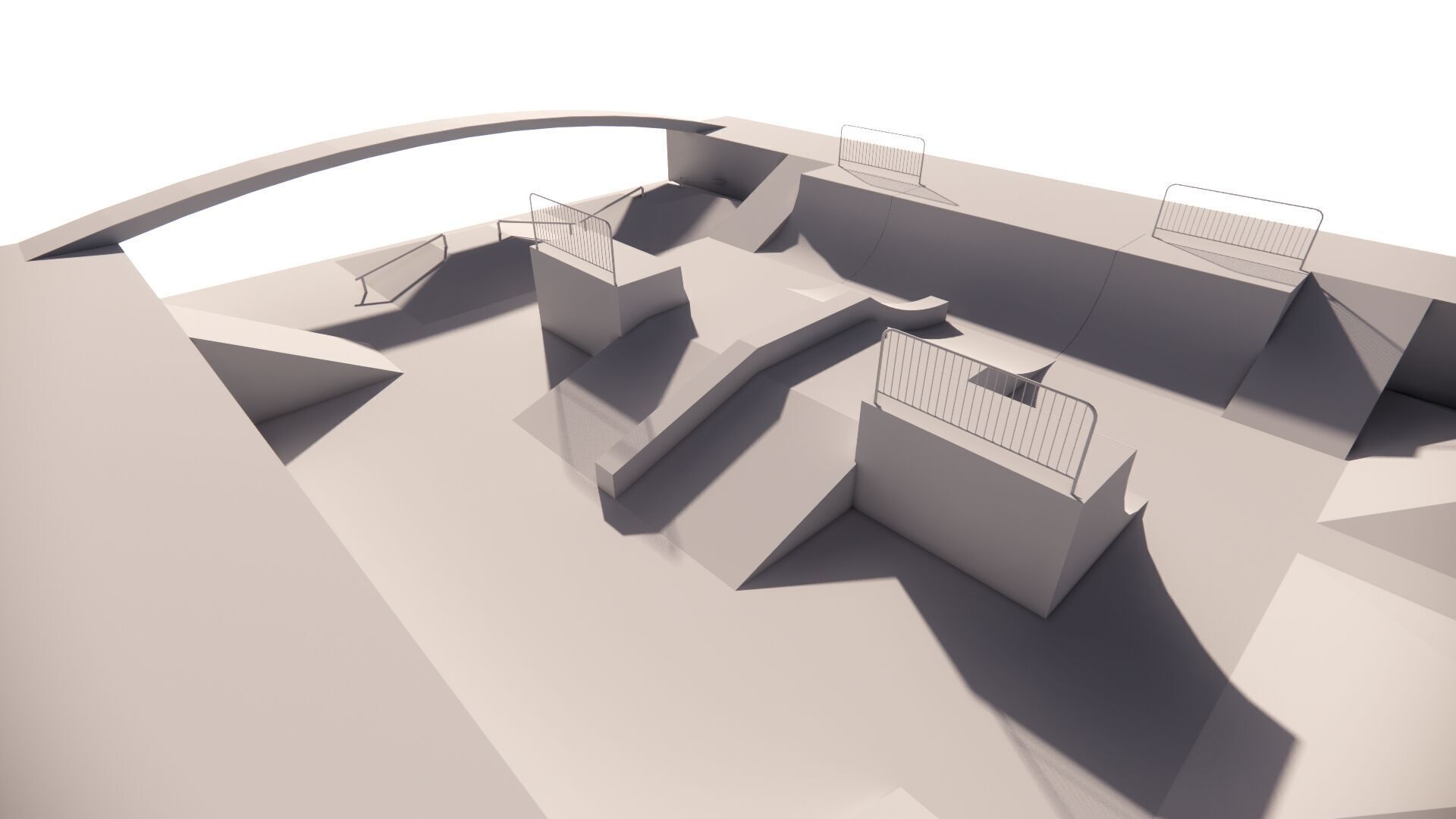 Skatepark-Skate Park PACK 3D model_11
