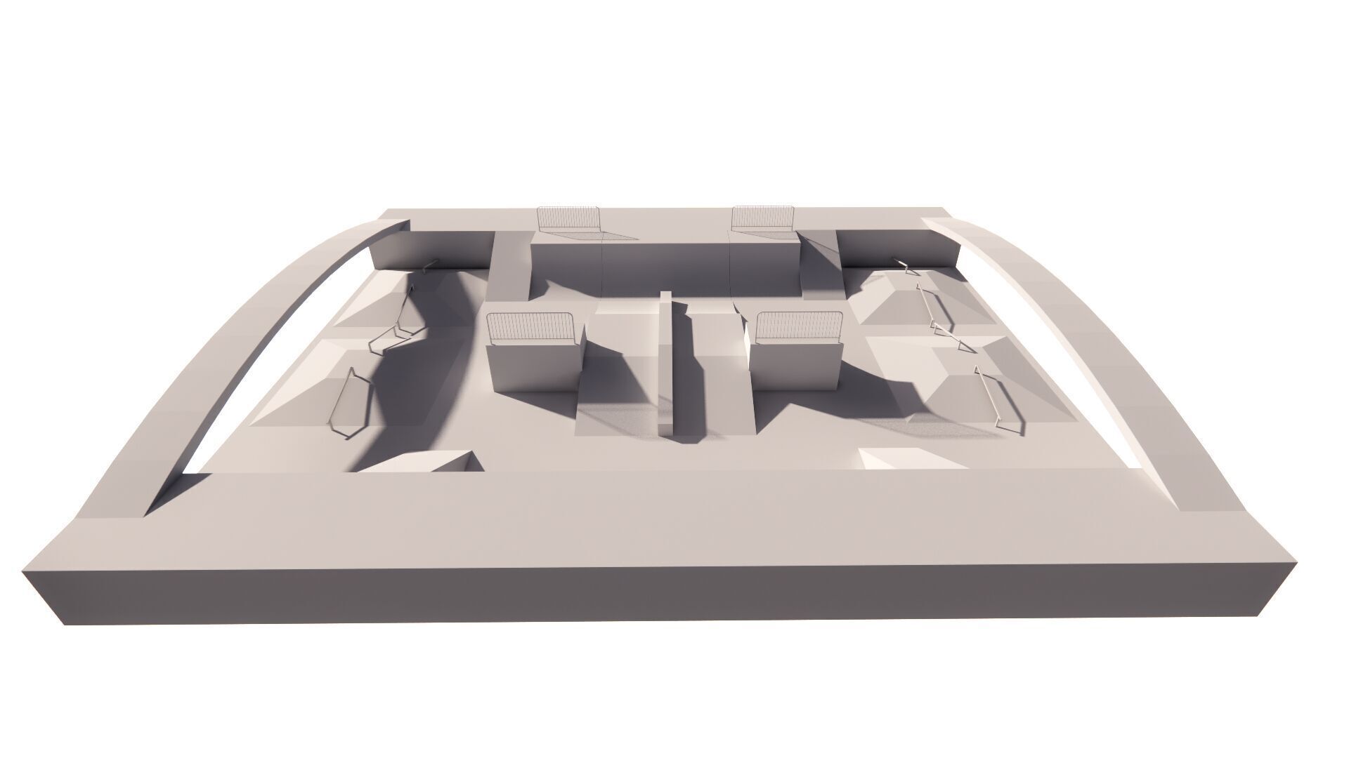 Skatepark-Skate Park PACK 3D model_5