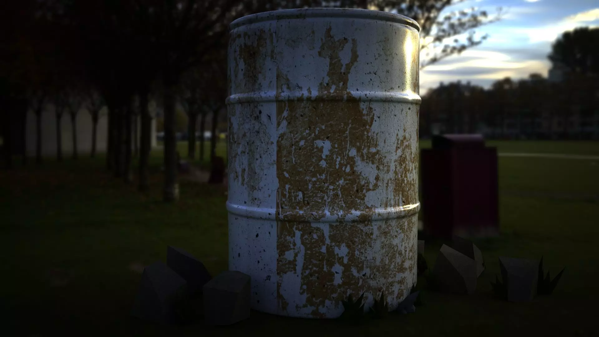 Oil Barrel 3D model_0