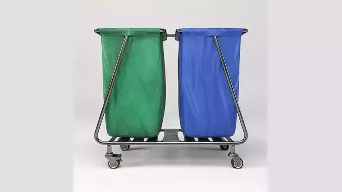 Hospital Stainless Steel Medical Waste Trolley
