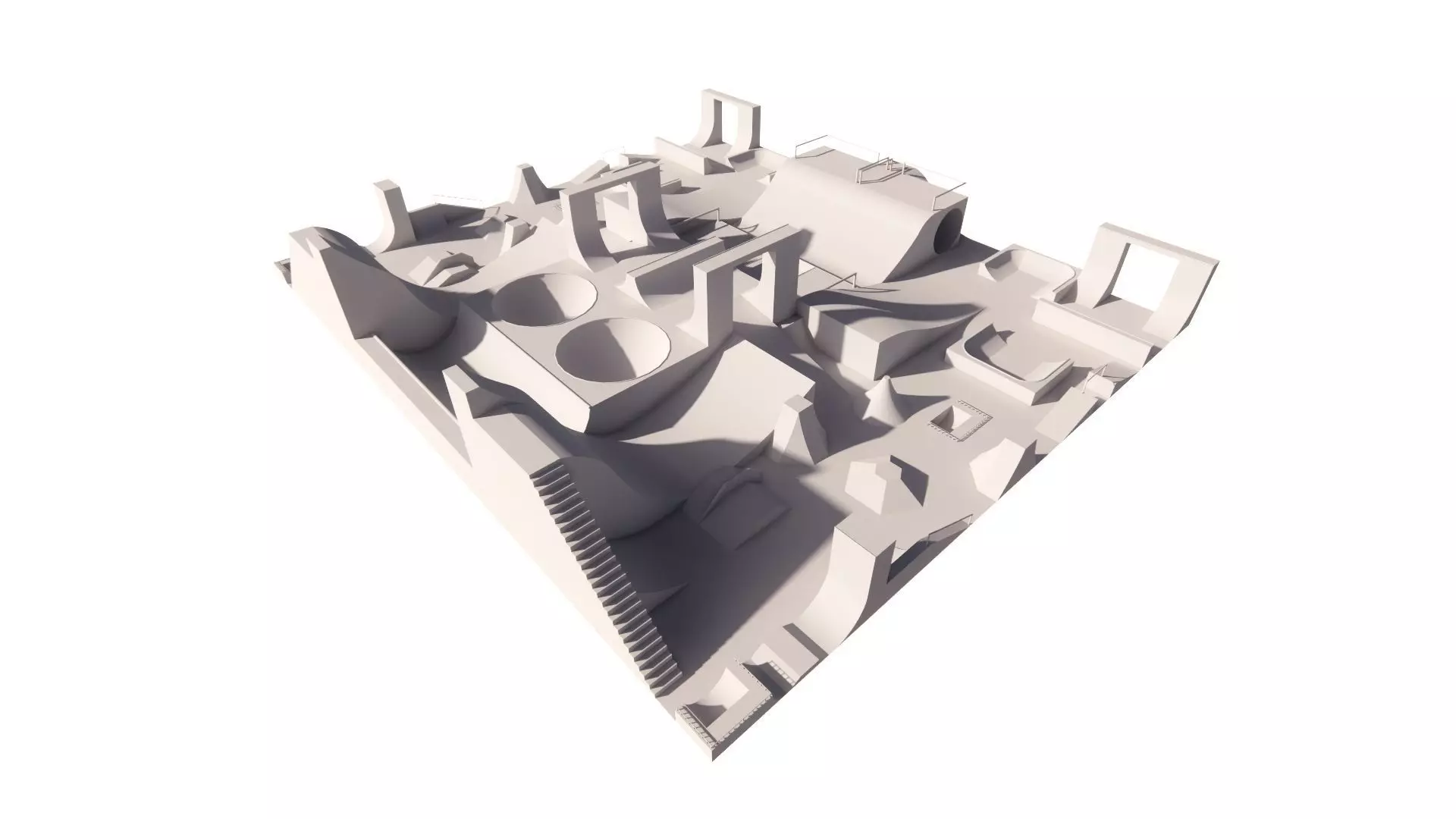 Skatepark-Skate Park PACK  3D model_0