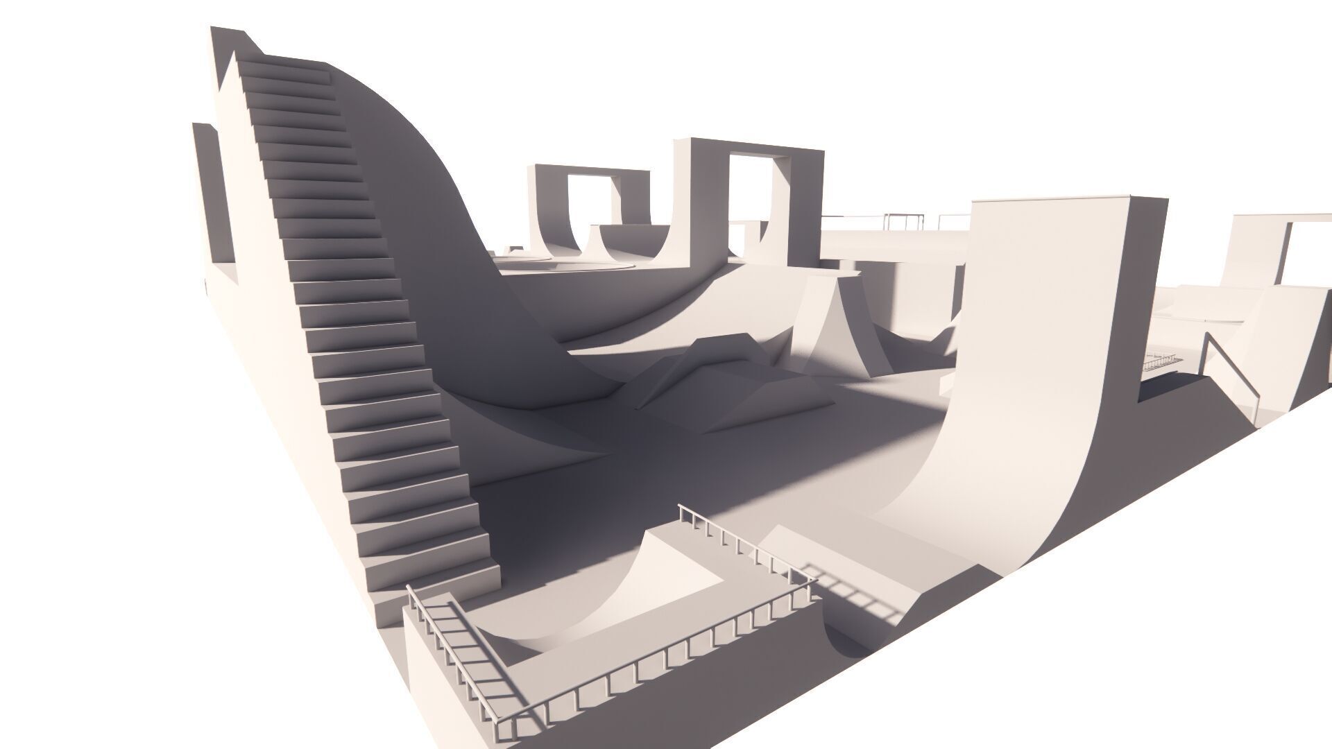 Skatepark-Skate Park PACK  3D model_14