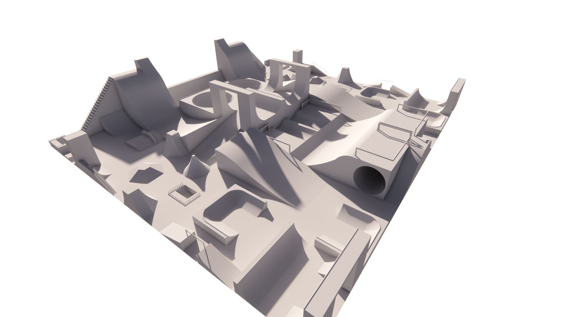Skatepark-Skate Park PACK  3D model_3