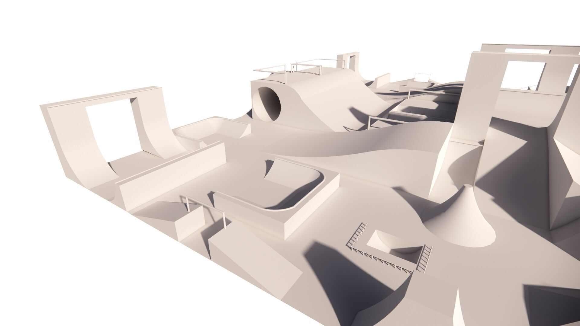 Skatepark-Skate Park PACK  3D model_7