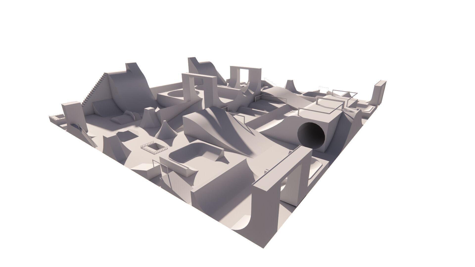 Skatepark-Skate Park PACK  3D model_4