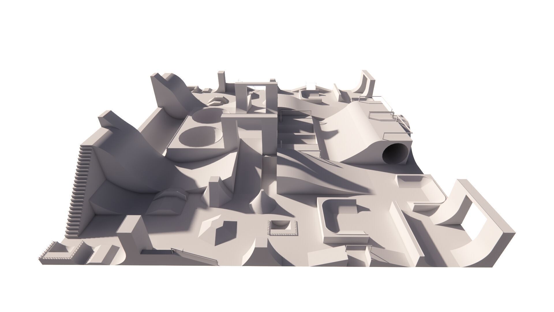 Skatepark-Skate Park PACK  3D model_1