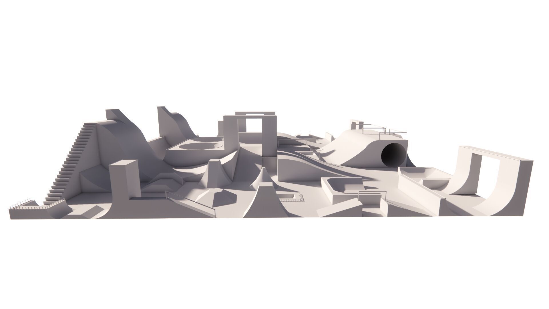 Skatepark-Skate Park PACK  3D model_2