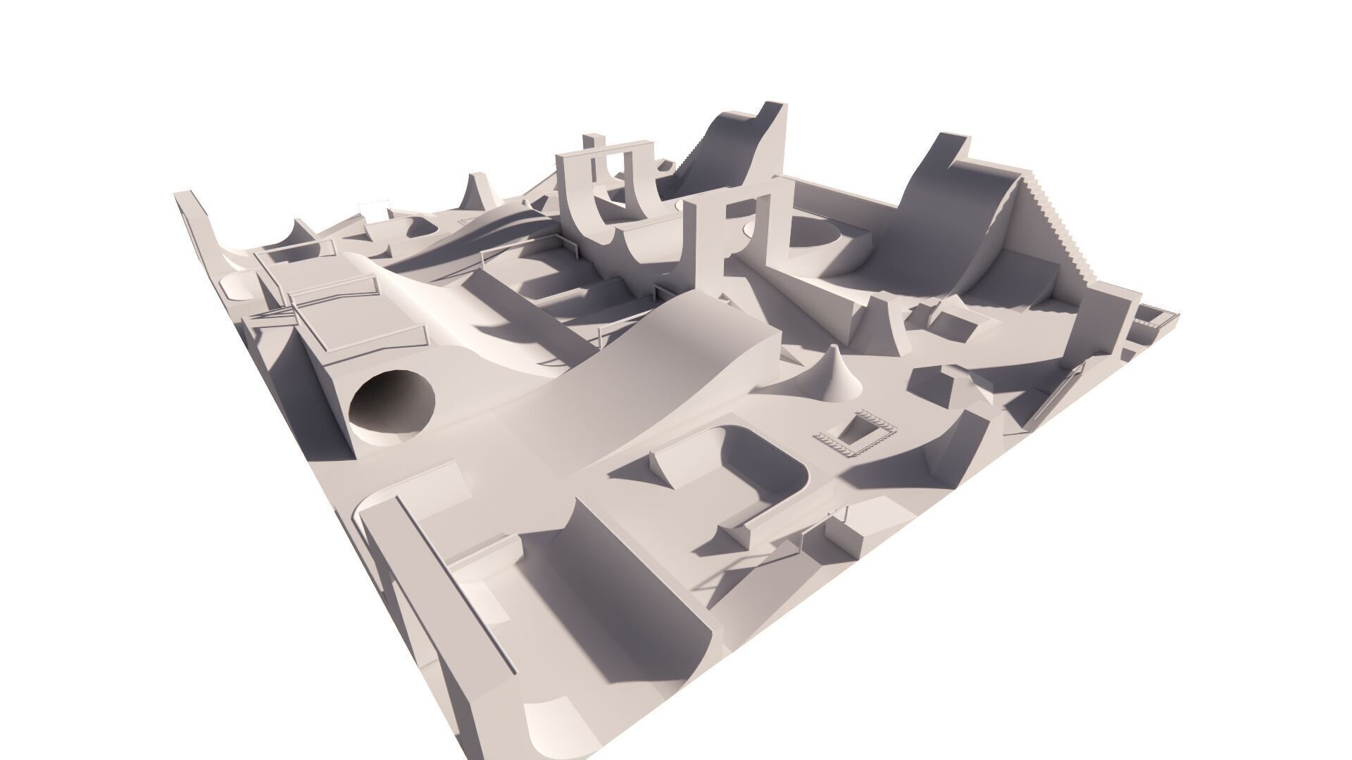 Skatepark-Skate Park PACK  3D model_6
