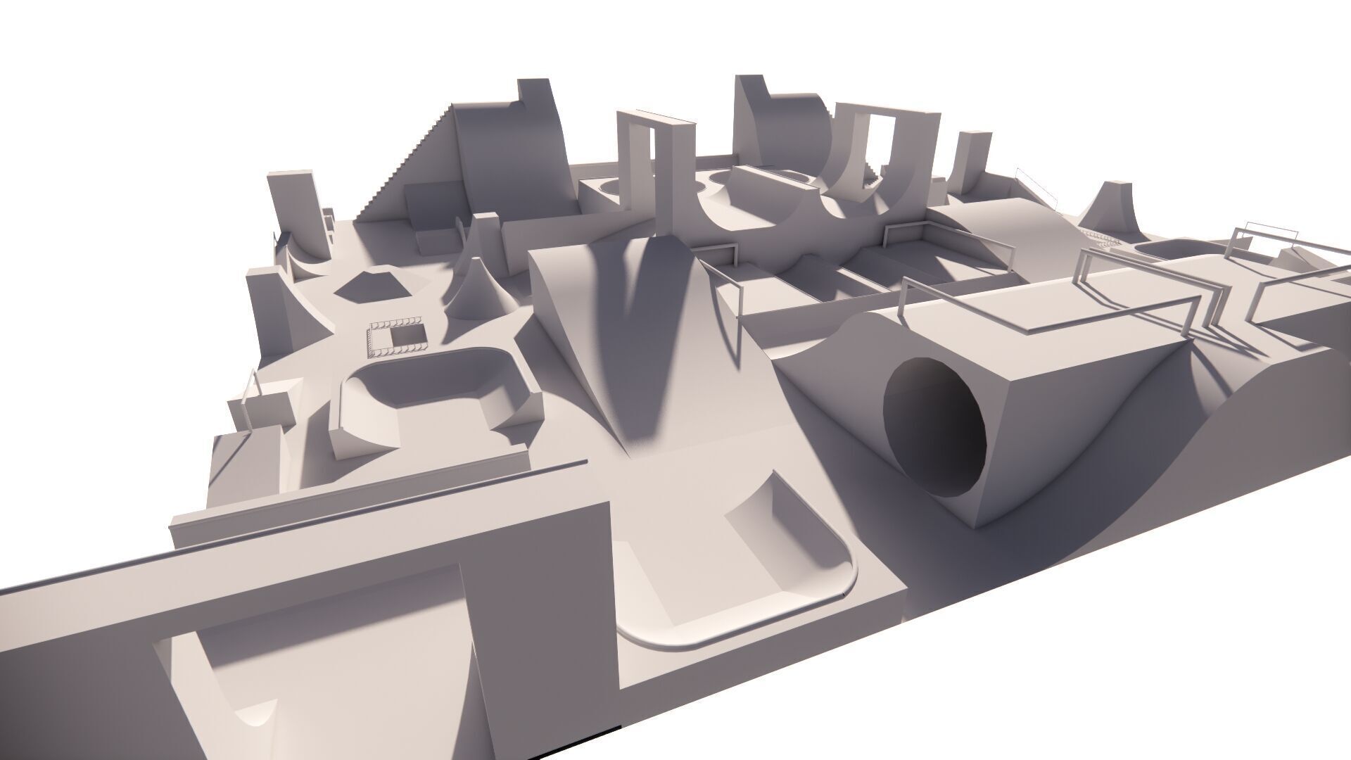 Skatepark-Skate Park PACK  3D model_12