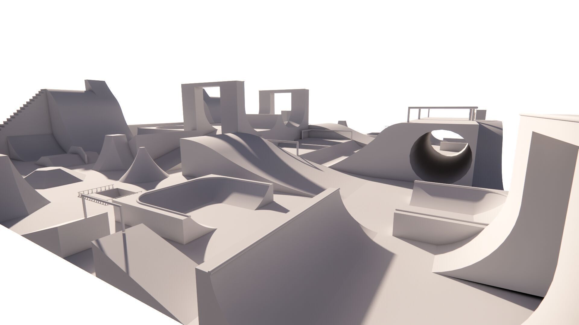 Skatepark-Skate Park PACK  3D model_13