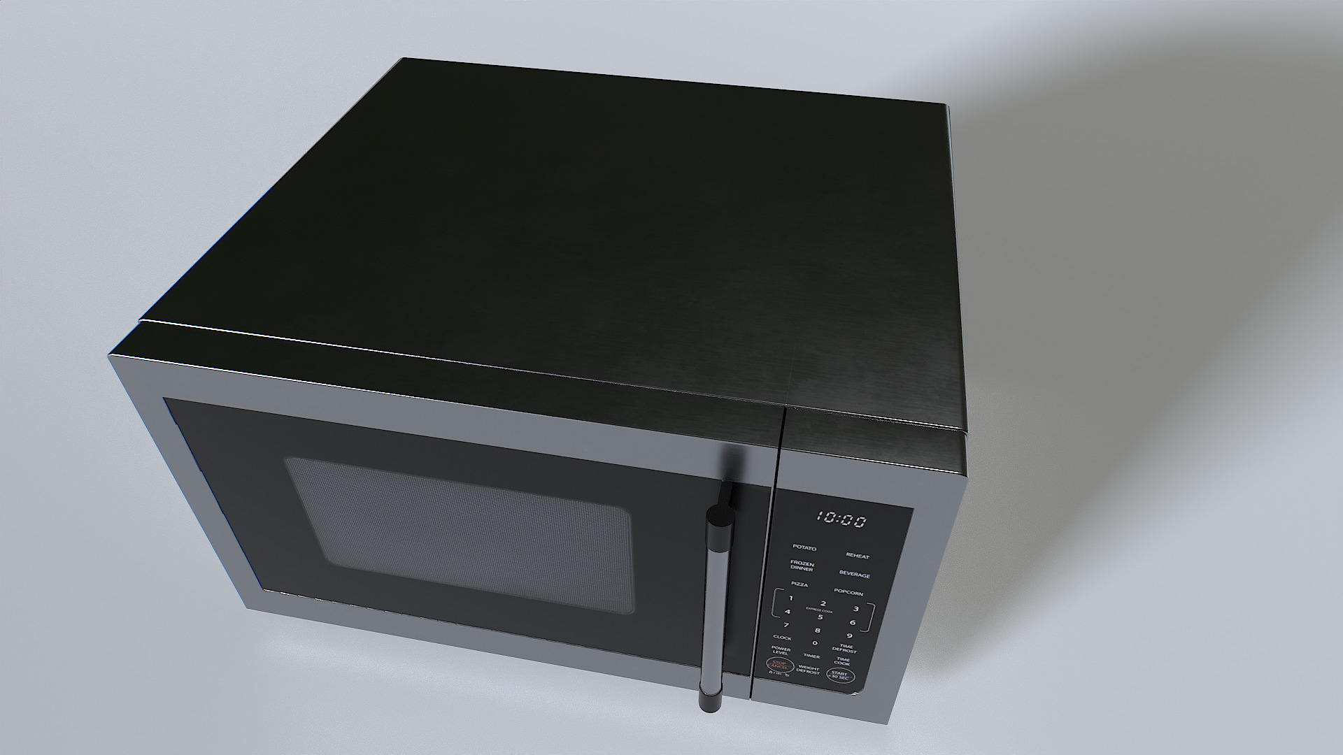 Microwave 2 Low-poly 3D model_3