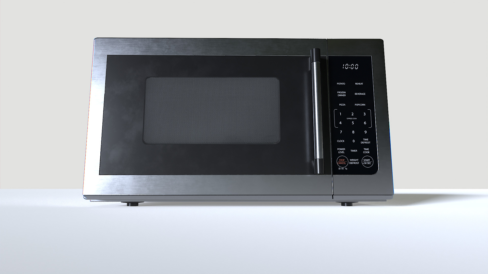 Microwave 2 Low-poly 3D model_5