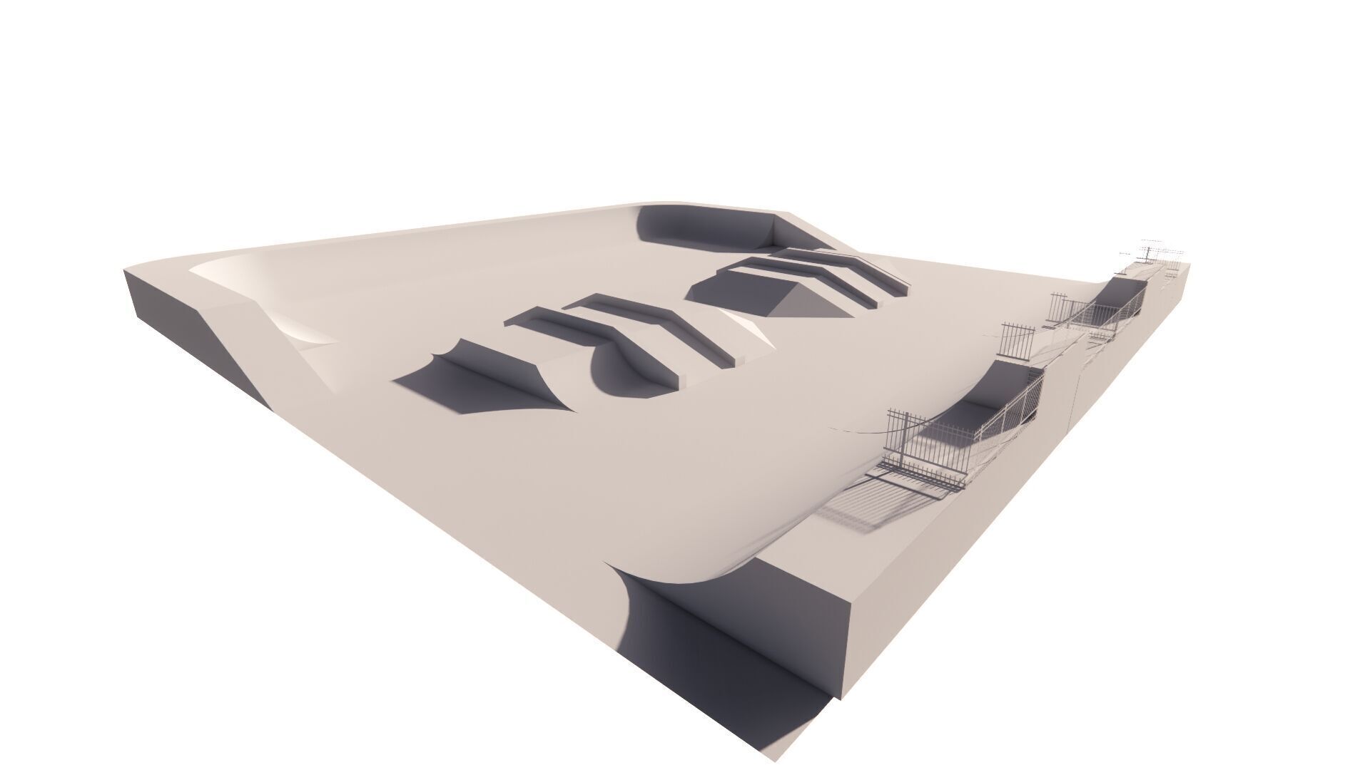 Skatepark-Skate Park PACK 3D model_13