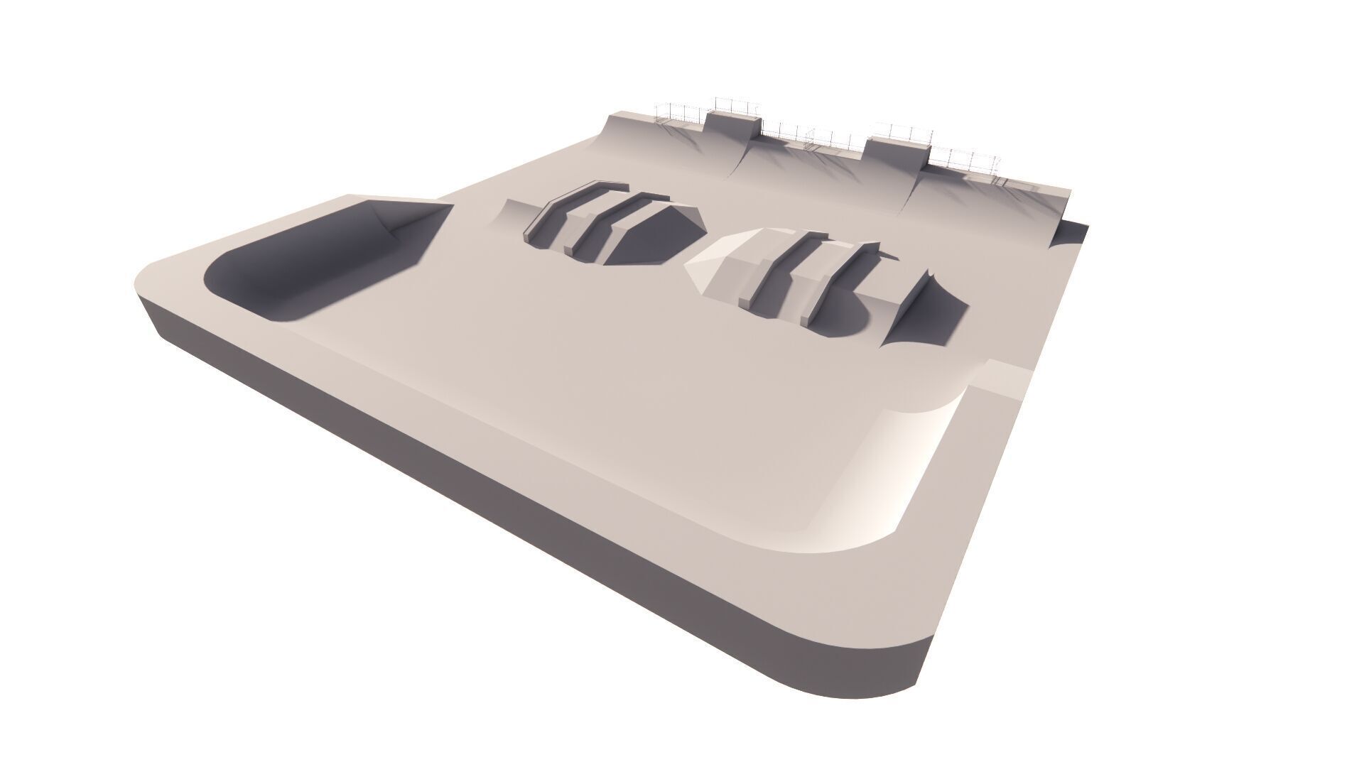 Skatepark-Skate Park PACK 3D model_6